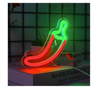 SHENHUO Lampe Néon Décoration de fête Pêche Fruit pour enseigne au néon Poire Chili Lumière LED Alimenté Mignon Décor pour(15cmx14cm)