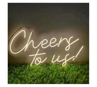 SHENHUO Lampe Néon Décoration lumineuse Cheers to Us pour enseigne au néon, décoration LED murale lettre fête mariage