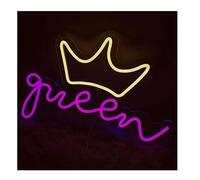 SHENHUO Lampe Néon Enseigne au néon lettres bleues guirlande lumineuse décorative pour fête d'anniversaire(Neon2)