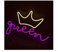 SHENHUO Lampe Néon Enseigne au néon lettres bleues lumière pour couronne lumières décoratives pour fête d'anniversaire(Neon2)