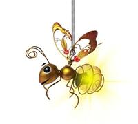 Shenrongtong Lampe Abeille Suspendue Énergie Solaire, Lanterne Jardin Lumière LED Solaire, Décoration Jardin, Guirlande Lumineuse Solaire Abeille/Coccinelle/Papillon, Lumières Solaires Animaux