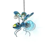 Shenrongtong Lampe Abeille Suspendue Énergie Solaire, Lanterne Jardin Lumière LED Solaire, Décoration Jardin, Guirlande Lumineuse Solaire Abeille/Coccinelle/Papillon, Lumières Solaires Animaux
