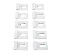 Shenruifa 10pcs Serre Base Crochet Set Aluminium Greenhouse Base Clips Crochet Fixations pour Bâtiments de Jardin Film Sunshade Net Blanc