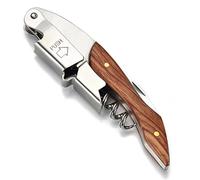 shenruifa Ouvre-bouteille Multifonctionnel avec Manche en Bois | Acier inoxydable, conception ergonomique, outil polyvalent, taille portable