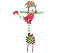 shenruifa Piquet de Noël en métal pour lutin de jardin en fer forgé Décoration de jardin Décoration d'extérieur (C)
