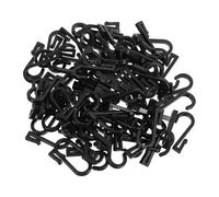 SHERCHPRY 100 Pièces Crochets Muraux pour Cloisons, Plastique Noir | Accessoires pour Panneaux Perforés, Pince 2mm, Style Minimaliste, Usage Polyvalent, Rangement Discret