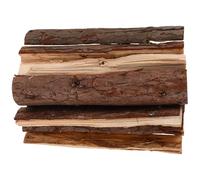 SHERCHPRY 10pcs Bûches de Bois Décoratives Marron en Bois Rustiques pour Cheminée Effet Réaliste de Flammes Solide pour Décoration de Cheminée Intérieure et Extérieure