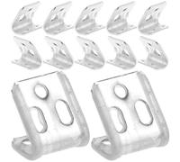 SHERCHPRY 12 Pinces à Ressort pour Canapé en Acier avec Vis, Clip de Réparation 5 Trous, Installation Facile, Compatibilité pour Lit à Ressort et Canapé Argenté
