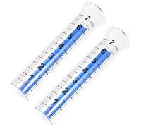 SHERCHPRY 2 Pièces Pluviomètre en Plastique à Lecture Facile | Mesure Précise, Outil Professionnel, Usage en Arrière-cour, Grand Affichage Bleu, Entretien Simple