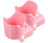 SHERCHPRY 2 Pièces Porte-gobelet de Piscine, Plastique PP Rose, Crochet | Organisation au Bord du Bassin, Réduit les Renversements, Espace pour Canettes et Mugs, Usage Extérieur
