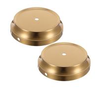 SHERCHPRY 2 Pièces Socle de Lampe Rond en Fer Cuivré Base Lestée Stable et Antidérapante pour Lampe de Chevet ou Lampadaire au Style Industriel Élégant