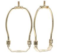 SHERCHPRY 2 Pièces Support de Pied de Lampe en Fer Doré Cadre de Corne, Facile à Installer pour Lampes de Table et Lampadaires, Accessoire DIY pour Réparation D'abat-jour