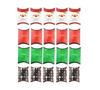 SHERCHPRY 20 Pièces Boîte D'emballage Présent de Noël en Papier, Coffret Présent de Noël, Léger, sans Colle, Motif Classique, pour Bonbons et Snacks