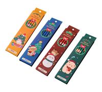 SHERCHPRY 24 Pièces Coffret de Crayons de Noël Hb en Bois et Graphite, Gomme Tête, Taille-crayon Facile, Mine Résistante la Casse, pour Brouillon et Cahiers, Étudiants et Adolescents