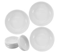 SHERCHPRY Assiettes en Porcelaine Blanche 6 Pièces 8x2,5 Cm pour Petits Plats à Sauce et Condiments, Design Rond Cuisine et Repas