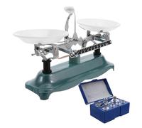 SHERCHPRY Balance De Laboratoire Vert En Fer Capacité 500g Avec Poids Et Pince Pour Enseignement En Laboratoire Chimique
