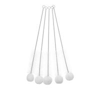 SHERCHPRY Brosse de Nettoyage 5pcs Pointe Souple en Coton et Nylon pour Bouteille, Acier Inoxydable, pour Parois Intérieures sans Rayure
