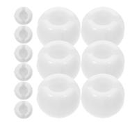 SHERCHPRY Butées à Sertir en Plastique Blanc Accessoires Lot de 12 Accessoires Compatibles et Faciles à Utiliser pour Chaîne de Perles de Stores Verticaux pour Stores et Rideaux