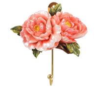 SHERCHPRY Crochet Décoratif en Résine à Forme de Fleur Embossée de Style Européen, Texture Lisse, Design Mural pour Suspendre Vêtements, Chapeaux et Clés