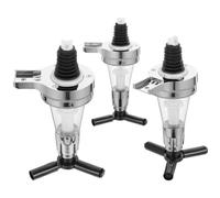 SHERCHPRY Doseur Mural Distributeur Alcool 3 Pièces en Acier Inoxydable et Plastique, Facile à Utiliser et Nettoyer, pour Fêtes et Bars à Domicile