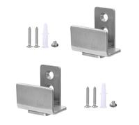 SHERCHPRY Guide de plancher en Acier Inoxydable Argent Lot de 2 Galets pour Porte Coulissante de Grange Réglable Silencieux Adapté aux Portes Rainurées