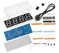 SHERCHPRY Kit Horloge Numérique LED Scm à Microprocesseur Bleu en Plastique 1set, Facile à Utiliser Assemblage Diy, pour Apprentissage Électronique