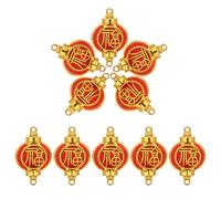 SHERCHPRY Lanternes Chinoises Décoratives 10 Pcs Pendentif Symbole Fu Or et Rouge pour Fête du Printemps 2026