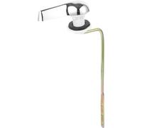 SHERCHPRY Levier de Chasse Eau Latéral pour Réservoir Toilettes Anciennes Poignée Fer Électrolytique Brillante Installation Facile Compatible Cuvettes Traditionnelles