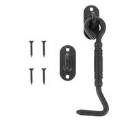 SHERCHPRY Loquet de Porte Coulissante de Grange Serrure Robuste en Acier Inoxydable Noir Facile à Installer pour Porte de Garage ou Portail Coulissant