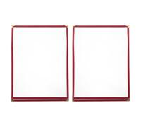 SHERCHPRY Lot de 2 Protège-menus Transparents A4 en Pvc, Couverture Porte-menu Rouge Format Simple Page, Pochette Facile à Nettoyer pour Restaurant, Bar à Café et Présentation Papier Prix