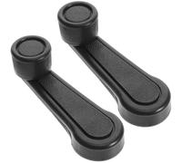 SHERCHPRY Manivelle de Poignée de Fenêtre de Voiture Noire 2 Pièces en Abs Résistante à L'usure, Design Polyvalent pour Levage Manuel des Vitres, Adaptée pour Porte de Véhicule