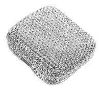 SHERCHPRY Mini Cendrier de Poche en Acier Inoxydable avec Couvercle, Base Stable et Design Élégant en Strass, pour Bureau et Voyage, Coupe-Vent et Portable