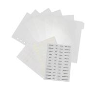 SHERCHPRY Onglets Intercalaires Adhésifs A5 en Pp Transparent pour Classeur à Anneaux Ronds 6 Trous, Organiseur Mensuel pour Planner et Cahier Personnel ou Bureau