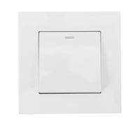 SHERCHPRY Panneau Interrupteur Mural Blanc à Double Commande 10a 220v en PC et Bronze Phosphoreux, Fonctionnement Fluide et Résistant pour Maison Élégante et Simple