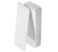 SHERCHPRY Plaque nominative pour portes de bureau en acier inoxydable, 10pcs, bords lisses, plaques vierges pour bureaux et environnements professionnels