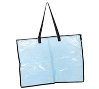 SHERCHPRY Pochette Transparente pour Affiches Petite Taille 63 X 47 CM en Plastique avec Poignée Étui de Rangement Zippé pour Œuvres D’Art et Documents Paquet Portable pour Portfolio