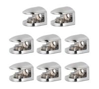 SHERCHPRY Porte-verres en alliage de zinc pour verre 6-8 mm, 8 pièces, pinces à verre ajustables, fixation stable pour vitrine et meuble à vin