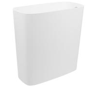 SHERCHPRY Poubelle de Chambre Étroite en PP Blanc, Réutilisable, Moderne | Bac Plastique Simple, Usage Bureau et Chambre, Design Élégant, Sûr, Solide, Facile à Garder Propre