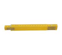 SHERCHPRY Règle de Mesure Pliable en Bois 1 Mètre 6 Plis pour Bricolage et Projets d'Ingénierie avec Design Pliable Jaune