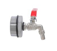SHERCHPRY Robinet à Versement Facile Robinet pour Seau 1/2 Pouce 2 en Laiton et Acier Inoxydable avec Joint, Argenté, pour Seaux 55 Gallons et Accessoires de Cuve Ibc, Nettoyage Industriel