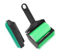 SHERCHPRY Rouleau Adhésif Lavable Réutilisable pour Poils d'animaux, Noir | Kit à Usage Sec ou Humide, Plastique, pour Canapés, Lits et Voyages, Design Moderne Élégant