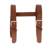 SHERCHPRY Sangle de Tapis de Yoga Ceinture de Reliure Ajustable en Cuir PU Marron et Fixation Rapide Ambiance Estivale pour Couverture de Camping en Plein Air