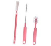 SHERCHPRY Set de 3 Brosses de Nettoyage pour Gourde et Paille, en Nylon Abs, Tête Flexible et Crochet Suspendu, pour Goupillon Gourde et Verre