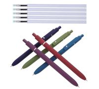 SHERCHPRY Stylo Gel Rétractable 0,5mm Recharges, Écriture Précise | Encre Sèche Rapide, Prise en Main Ergonomique, Lot Plastique, Usage Élève, Correction
