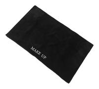 SHERCHPRY Tapis de Maquillage Noir 50x80 Cm, Nappe Rectangulaire Protège-table pour Coiffeuse, Matière Résistante Facile à Nettoyer, pour Nail Art, Photographie et Salons de Beauté