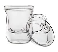 SHERCHPRY Tasse à Thé Résistante à la Chaleur en Verre avec Infuseur Intérieur et Couvercle 1pc Maison Bureau pour Amis et Famille