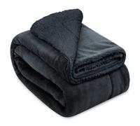 Beautissu Plaid canapé Sherpa Polaire Doux avec Aspect de Fourrure d'agneau
