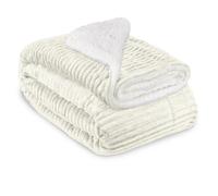 Sherpa couverture couverture douillette effet scintillant XL nature Elisa, 150x200cm