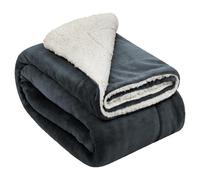 Beautissu Plaid canapé Sherpa Polaire Doux avec Aspect de Fourrure d'agneau