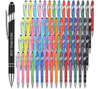 Sherr Lot de 120 stylets de remerciement 2 en 1 pour écran tactile - Stylos à bille mignons avec pointe de stylet pour événements, fêtes, cadeaux des employés (appréciation)